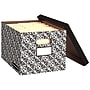 Bankers Box Stor/File Standard Set-Up Corrugated File Box with Lift Off Lid, Letter/Legal Size, Black/White, 5/Pack~#|#~DF143A70-7E96-45F6-ADAC3DEE67CBD207_sc7