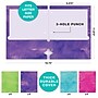 Global Printed Products Watercolor Solids 3-Hole Punched 2 Pocket Presentation Folder, Assorted Colors, 16/Pack (GPP-0100-F)~#|#~DF1AF28C-52EF-4DFB-AA43D8D3F4E714D2_sc7