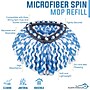 BISON LIFE Kleen Handler Microfiber Spin Mop Head Refill, Blue, 24/Pack (BPES-SPM-MFR-BL-L-1-24A)~#|#~DF1D220D-F373-4022-A6D90FF5FBF0CF81_sc7