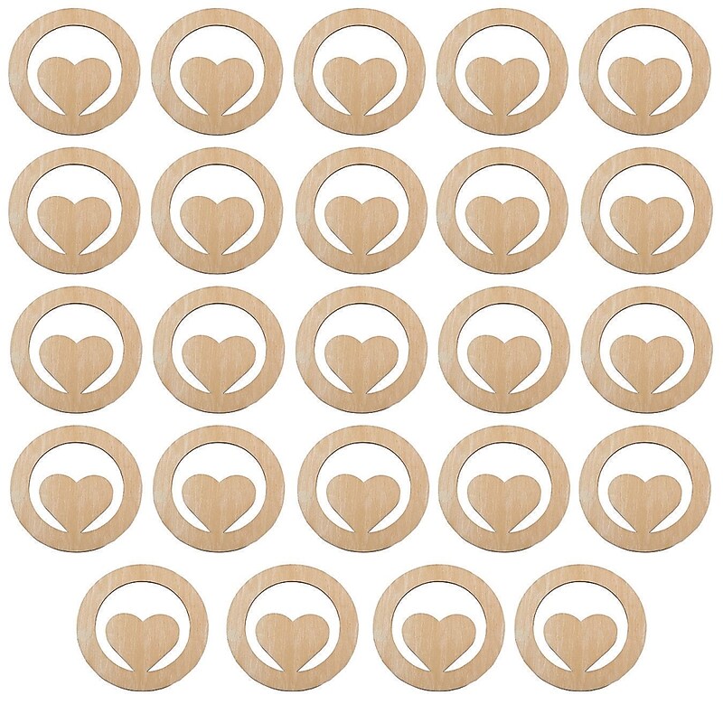 S&S Wood Heart Plaques, 24/Pack (WD7648) image 1