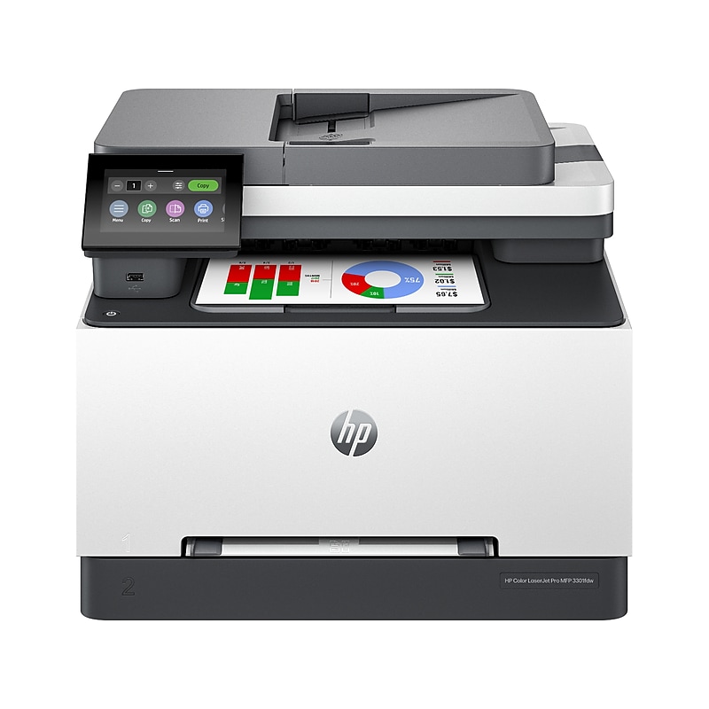 HP LaserJet Pro MFP 3301fdw Wireless Color All-In-One Laser Printer, Print, Scan, Copy, Fax, Best for Office (499Q5F) image 1