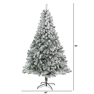 Flocked Rock Springs Spruce Artificial Christmas Tree