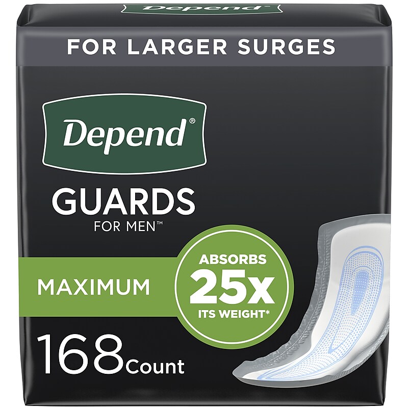 Depend Incontinence Guards/Pads for Men, 168/Pack (53187) image 1