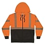 Ergodyne GloWear 8318BK High Visibility Long Sleeve Black Bottom Hooded Zip-Up Sweatshirt, ANSI Type R Class 3, Orange, 4XL~#|#~DF25ADDC-B83D-412C-B4949BEF80B0355F_sc7