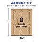 Avery Laser/Inkjet Decorative Edge Multipurpose Labels, 1" x 4", Kraft Brown, 200 Labels/Pack ( 94115)~#|#~DF2A07FB-4468-450B-98CA3D36AAB15161_sc7