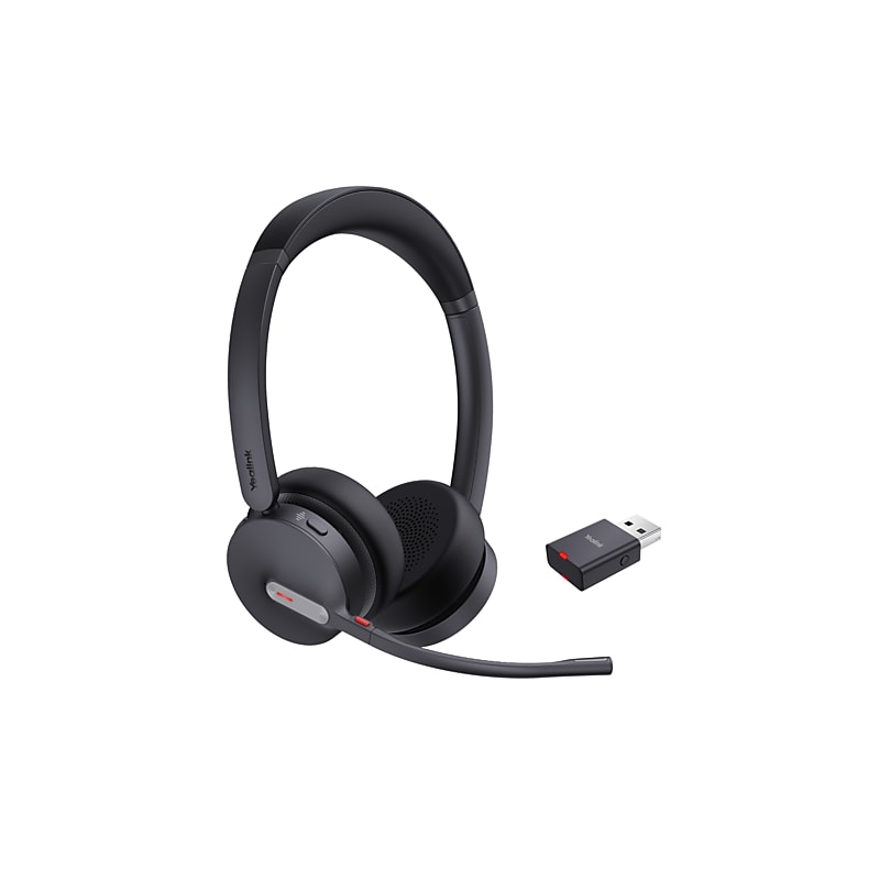 Yealink WH64 Hybrid Wireless Noise Canceling Bluetooth Stereo Headset, UC Certified (1208686) image 1