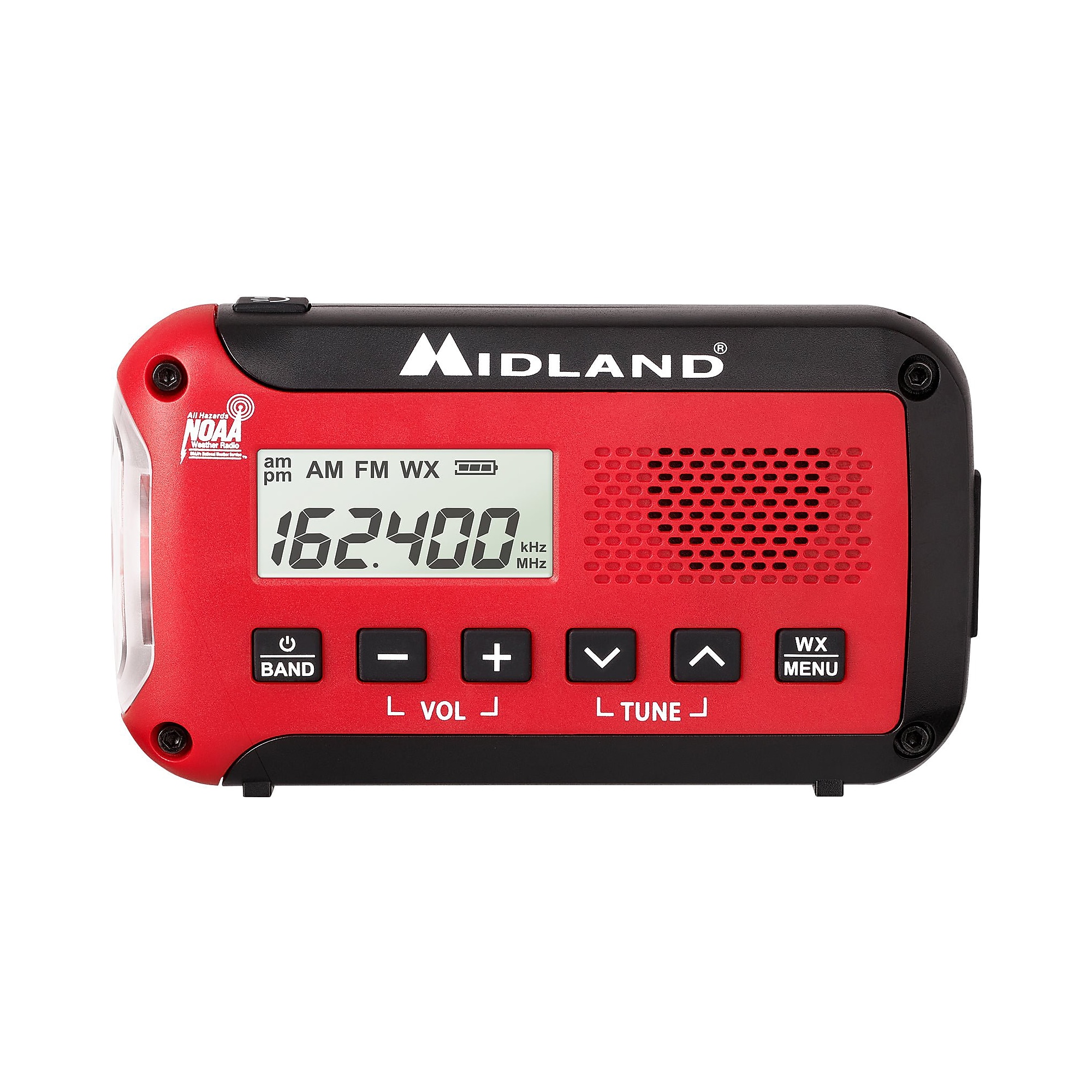 MIDLAND RADIO E+READY Emergency Alert Weather Radio, Red/Black (ER10VP) Sansujyuku sansujyuku.com