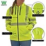 Ergodyne GloWear 8305W High Visibility Women’s Hooded Zip-Up Sweatshirt, ANSI Class R3, Lime, Large (22894)~#|#~DF35C1E1-E998-408A-BC8EB21C67A71548_sc7