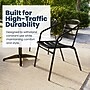 Flash Furniture Lila Indoor-Outdoor Table Set with 4 Slat Back Chairs, 31.5'' Square Black (THAL32SQ017BK4)~#|#~DF36313E-A9A9-4C8F-A3BEC56598112C10_sc7