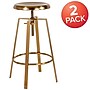 Flash Furniture Toledo Industrial Metal Barstool, Gold, 2-Pieces (2CH18107026SGLD)~#|#~DF3657CB-9E0D-47D8-A9C0AFFBCEB17907_sc7