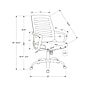 Monarch Specialties Inc. Ergonomic Mesh Computer and Desk Chair, Grey/White (I 7225)~#|#~DF368968-7F1E-4A8B-A31E37375FEAAC4C_sc7