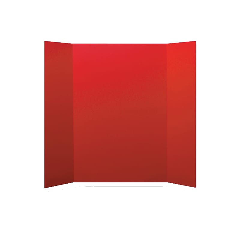 Flipside Tri-Fold Foam Board, 48" x 36", Red, 3/Pack (30089-3) image 1