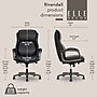 Elle Decor Rivendell AIR Lumbar Ergonomic Faux Leather Swivel Executive Chair, Black (60124-BLK)~#|#~DF3754F8-152C-499C-B3F4A841E017091E_sc7