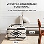 Anji Mountain Noir Noor Fabric Square Pouf Ottoman (AMBPF019-1818)~#|#~DF37C19A-5E60-4624-B4AADB4B0C307701_sc7