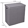 Household Essentials Collapsible Laundry Sorter with Lid and 2‑Compartment Hard‑Sided Hamper, Gray (HH5622)~#|#~DF3B80FB-2F2B-412C-B7CCD73E44BE28B8_sc7