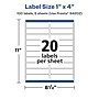 Avery Laser/Inkjet Rectangle Multipurpose Labels, 1" x 4", White, 100 Labels/Pack (94202)~#|#~DF426E96-8D71-4E45-AC3EC4D6FA9CAD8C_sc7