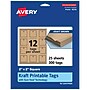 Avery 2" x 2"  Blank Price & Merchandise Tags, Kraft Brown, 300/Carton (95316-KMT25)~#|#~DF47B89B-AED5-4028-9FBBEFBB5D43B371_sc7