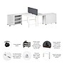 Bush Business Furniture Hustle 30"H x 60"W 2 Person Back to Back Cubicle Workstation, White (HUS016WH)~#|#~DF482ED7-E984-47C7-9088E91CFF85AC07_sc7