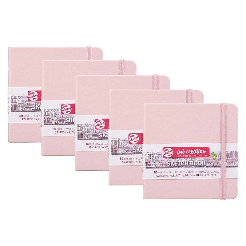 Talens Art Creation 4.7" x 4.7" Sketch Book, 80 Sheets/Book, 5/Bundle (TLN9314014M-5) image 1