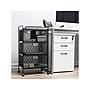 Mind Reader 4-Drawer Mobile Utility Cart with Wheels, Metal, Black (4DRMESH-BLK)~#|#~DF4AD8FD-0F50-40A2-AAEF98469EC285F5_sc7