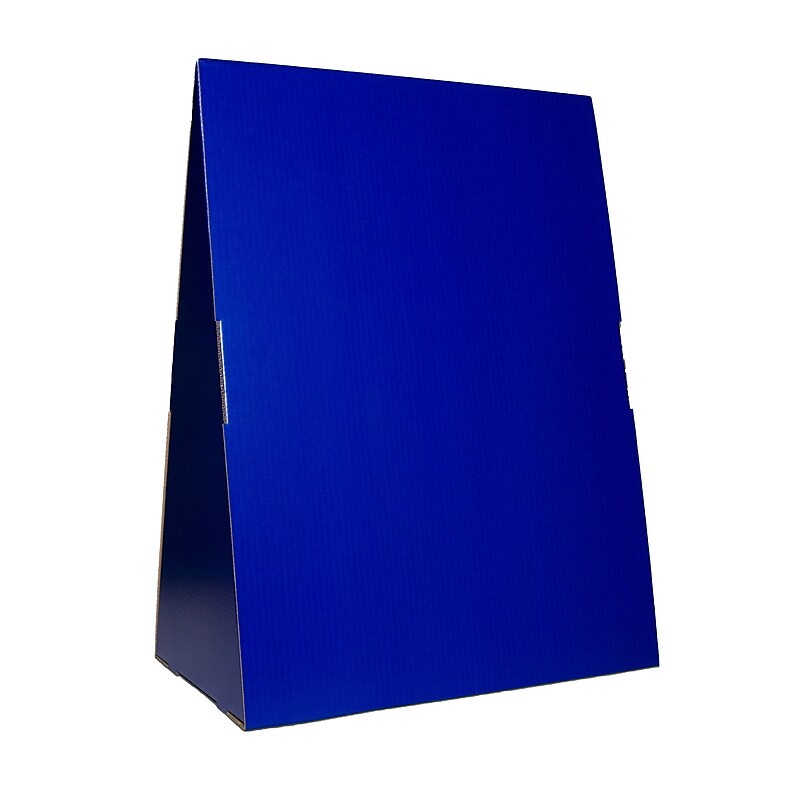 Flipside Corrugated Spiral-Bound Flip Chart Stand, 24" x 33", Blue, 4/Carton (30500-4) image 1