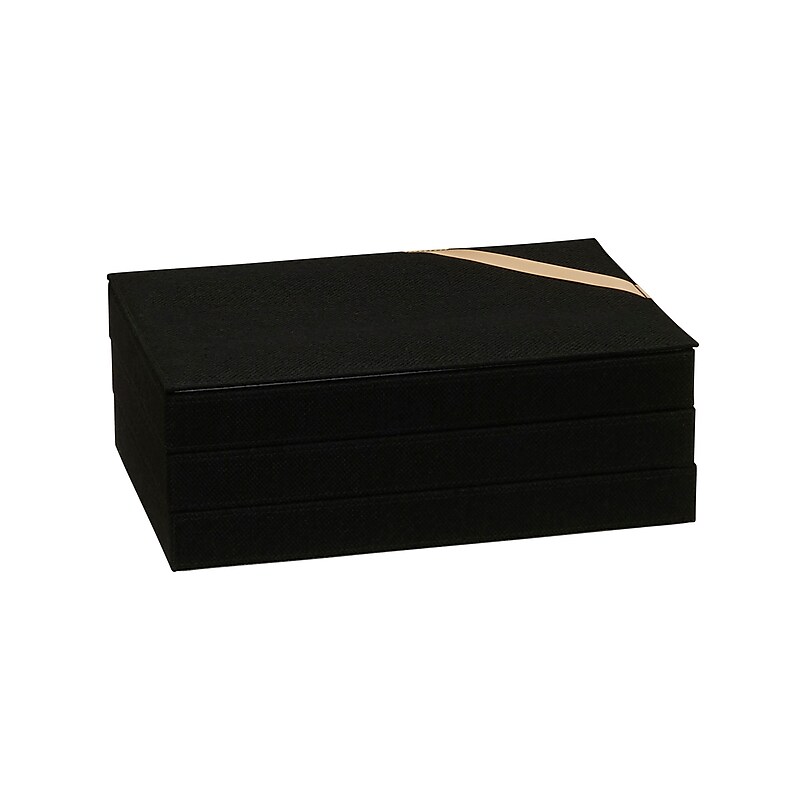 Household Essentials 3-Tier Jewelry Tray, Black (747-1) image 1