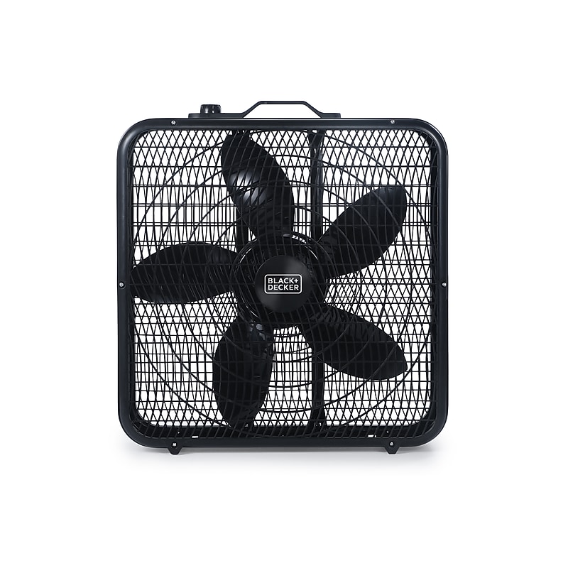 Black & Decker 20" Box Fan, 3-Speed, Black (BFB20SB) image 1