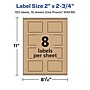 Avery Laser/Inkjet Rectangle Multipurpose Labels, 2" x 2.75", Kraft Brown, 120 Labels/Pack ( 94236)~#|#~DF563F34-50E0-4B35-902EE775194912EF_sc7
