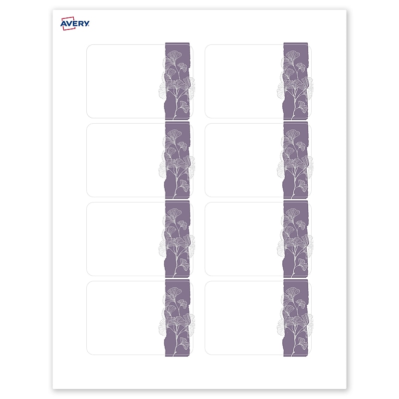 Avery Laser/Inkjet Rectangle Multipurpose Labels, 2-1/3" x 3-3/8", White, 80/Pack (S00-F52) image 1