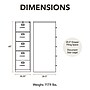HON 310 Series 5-Drawer Vertical File Cabinet, Legal Size, Lockable, 60"H x 18.25"W x 26.5"D, Black (HON315CPP)~#|#~DF5A1AA0-D5A1-4EB3-824233B9692368FC_sc7