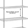 Honey-Can-Do 5-Tier Heavy-Duty Adjustable Shelving Unit with 800-lb Shelf Capacity, 18"W, Chrome (SHF-01441)~#|#~DF5EA286-CAE8-4FBC-BE0047735867D757_sc7
