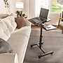 Seville Classics airLIFT 26"W Manual Rectangular Tilting Height Adjustable Mobile Sitting Desk, Walnut (WEB662)~#|#~DF61AC9C-01F8-4EBA-B5B24038966D8AD0_sc7