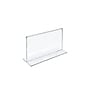 Azar Sign Holder, 8.5" x 5.5", Vertical, Table Top, Clear, Acrylic, 10/Pack (152734)~#|#~DF64E239-A6F6-4009-AA00035C413DD6C3_sc7