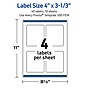 Avery Rectangle Multipurpose Labels, 4" x 3-1/3", White, 40/Pack (19479370506)~#|#~DF6CD23C-E73D-4B58-AD061FE528651968_sc7