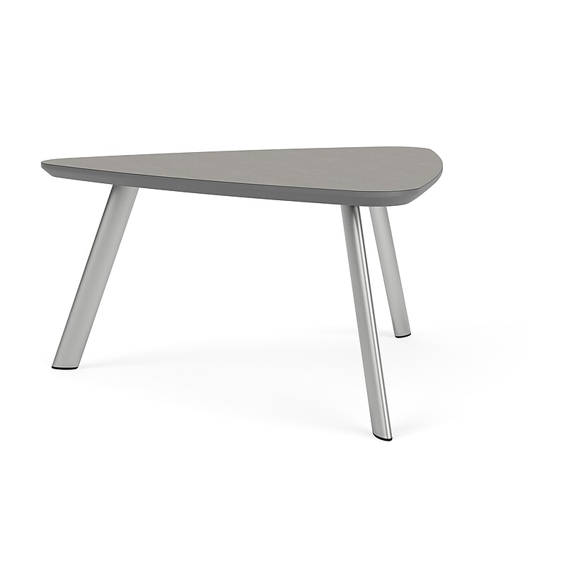 Lesro Willow 36"W x 36"D Laminate Coffee Table, Sarum Twill/Silver (LX0536.SSV.TST) image 1