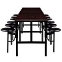 Regency Endure Standing Height Collaborative Table & Chair Set with 12 Pull-Out Stools, Walnut (9012-WLT-WLT)~#|#~DF7E6F7C-63CD-4469-9BD304BE3C3C4029_sc7