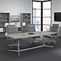 Bush Business Furniture 96W x 42D Boat Shaped Conference Table with Metal Base, Platinum Gray (99TBM96PGSVK)~#|#~DF81822C-ED4B-4EED-8A54CF4A9D640187_sc7