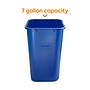 Coastwide Professional™ Plastic Indoor Recycling Container Without Lid, Blue Soft Molded Plastic, 7 Gallon (CW56432)~#|#~DF8D40AF-6070-48F6-A4710893A4F48ECF_sc7