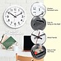 Infinity Instruments Obsidian ITC 14" Quartz Wall Clock, Plastic Case, Battery Powered (12830WH-830)~#|#~DF930EB9-B1A4-4278-87FFA9ABF069AF15_sc7