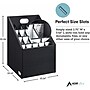 AdirOffice 20-Slot Roll File, 22.24"H x 15.55"W x 15.55"D, Black (ADI628-WBLK)~#|#~DF93DED1-ACED-4518-A9EB13525A01B6B0_sc7