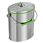iTouchless 1.6-Gallon Indoor Compost Bin, Silver/Green (CB06OT)~#|#~DF9BE9C4-0A21-4A9F-838DC22971EBB0F3_sc7