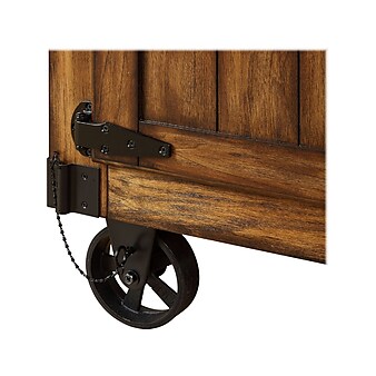 Benzara 4-Shelf Wood Kitchen Cart, Brown (BM158854)