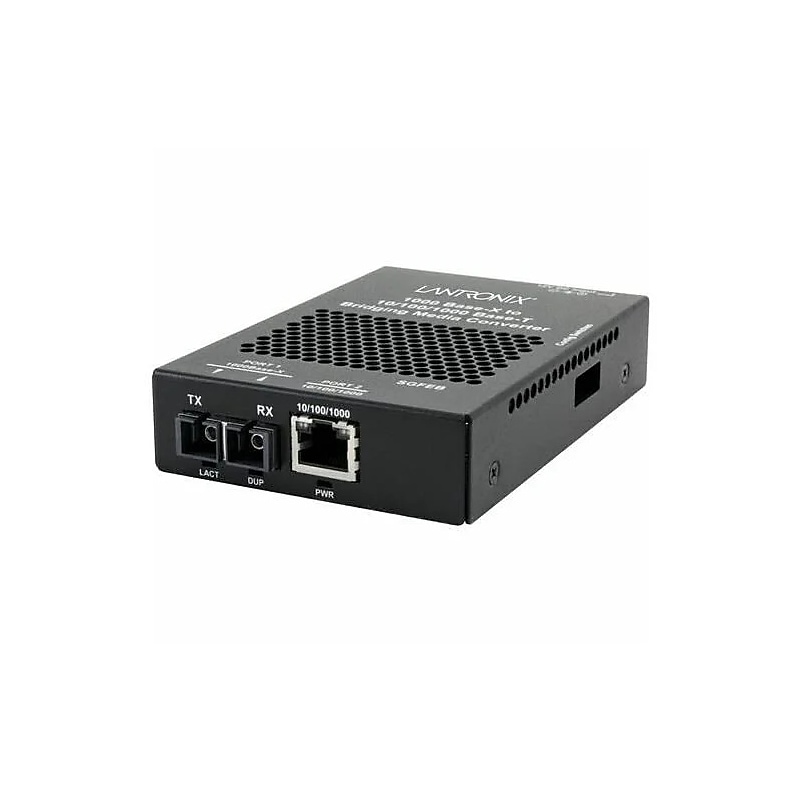 Lantronix SGFEB Gigabit Ethernet Single-mode Media Converter Transceiver, 1000 Mbps (SGFEB1014 130 LA) image 1