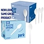 Perk™ Polystyrene Spoon, Medium-Weight, White, 300/Pack (PK56400)~#|#~DFA5F382-50B6-4C53-887E09F39027B0AC_sc7
