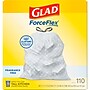 Glad ForceFlex 13 Gallon Drawstring Kitchen Trash Bag, Unscented, Gray, 110 Total Bags (22541)~#|#~DFB69180-2724-430E-9262C9798F514F4C_sc7