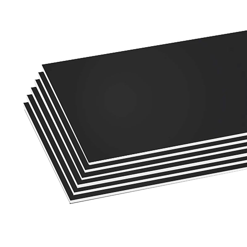 Bazic Foam Board, 20" x 30", Black, White Foam Core, 6/Bundle (BAZ594-6) image 1