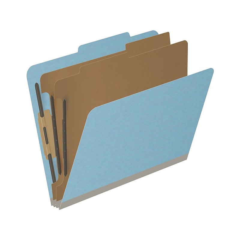 Medical Arts Press Pressboard Classification Folder, 2 Dividers, 2" Expansion, Letter Size, Blue, 10/Box (DV-T42-26-3BLU) image 1