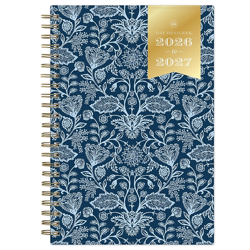 2026-2027 Blue Sky Day Designer 5" x 8" Academic Weekly & Monthly Planner, Plastic Cover, Dashwood Navy (161403) image 1