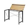 Space Solutions 43"W Folding Home Office Desk, Black/Teak (24969)~#|#~DFC6D8B1-7147-41C8-86E3C707F60C8F42_sc7