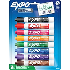 PASTIME.ORIGINALSTOOL【0/0】 Expo Dry Erase Markers, Chisel Tip, Assorted Colors, 8/Pack (80678